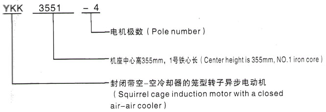 YKK系列(H355-1000)高压Y5004-2/1600KW三相异步电机西安泰富西玛电机型号说明